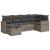 Set mobilier grădină cu perne, 6 piese, gri, poliratan GartenMobel Dekor