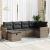 Set mobilier grădină cu perne, 6 piese, gri, poliratan GartenMobel Dekor