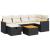 Set canapele de grădină cu perne, 7 piese, negru, poliratan GartenMobel Dekor