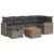 Set canapele de grădină, 7 piese, cu perne, gri, poliratan GartenMobel Dekor