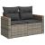 Set canapele de grădină, 7 piese, cu perne, gri, poliratan GartenMobel Dekor