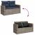 Set canapele de grădină, 7 piese, cu perne, gri, poliratan GartenMobel Dekor