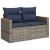 Set canapele de grădină, 7 piese, cu perne, gri, poliratan GartenMobel Dekor