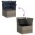 Set canapele de grădină, 7 piese, cu perne, gri, poliratan GartenMobel Dekor