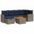 Set canapele de grădină, 7 piese, cu perne, gri, poliratan GartenMobel Dekor