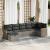 Set canapele de grădină, 7 piese, cu perne, gri, poliratan GartenMobel Dekor