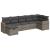 Set canapele de grădină, 7 piese, cu perne, gri, poliratan GartenMobel Dekor
