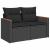 Set mobilier de grădină cu perne, 8 piese, negru, poliratan GartenMobel Dekor