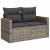 Set canapele de grădină cu perne, 8 piese, gri, poliratan GartenMobel Dekor