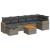Set canapele de grădină cu perne, 8 piese, gri, poliratan GartenMobel Dekor