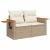 Set canapele de grădină, 4 piese, cu perne, bej, poliratan GartenMobel Dekor
