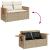 Set canapele de grădină, 4 piese, cu perne, bej, poliratan GartenMobel Dekor