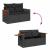 Set canapele de grădină cu perne, 7 piese, negru, poliratan GartenMobel Dekor