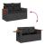 Set canapele de grădină cu perne, 7 piese, negru, poliratan GartenMobel Dekor