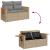 Set canapele de grădină, 7 piese, cu perne, bej, poliratan GartenMobel Dekor