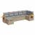 Set canapele de grădină, 7 piese, cu perne, bej, poliratan GartenMobel Dekor