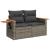 Set canapele de grădină, 7 piese, cu perne, gri, poliratan GartenMobel Dekor