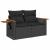 Set mobilier de grădină cu perne, 8 piese, negru, poliratan GartenMobel Dekor