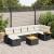 Set mobilier de grădină cu perne, 8 piese, negru, poliratan GartenMobel Dekor