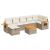 Set canapele de grădină, 8 piese, cu perne, bej, poliratan GartenMobel Dekor