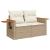 Set canapele de grădină, 8 piese, cu perne, bej, poliratan GartenMobel Dekor