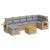 Set canapele de grădină, 8 piese, cu perne, bej, poliratan GartenMobel Dekor