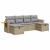 Set canapele de grădină cu perne, 6 piese, bej, poliratan GartenMobel Dekor