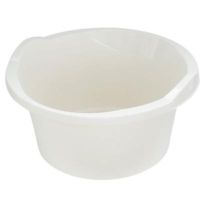 Vas rotund din plastic ICS 10 litri, alb, 36x16 cm
