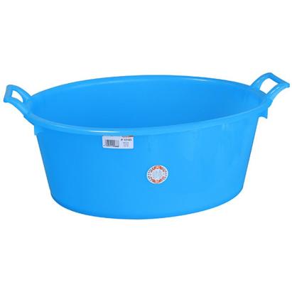 Cadă din plastic ICS 45L albastră, rotundă, cu mânere, 70 cm