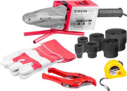 Aparat de lipit țevi PPR Strend Pro 1500W, 20-63 mm, set 14 piese