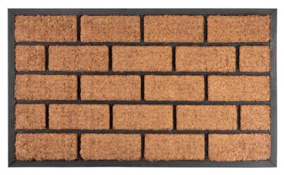 Covoraș de intrare MagicHome Brickwall 45x75 cm din cocos și gumă