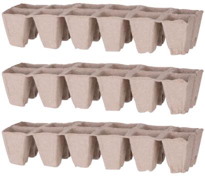 Tăviță pentru răsaduri din hârtie Strend Pro Herrison, 12 celule, set 3 buc