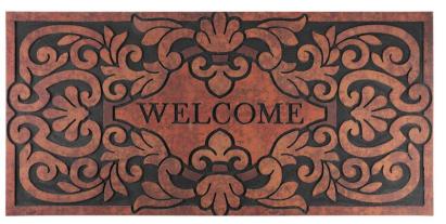 Covoraș de intrare Welcome din cauciuc reciclat, 120x58 cm