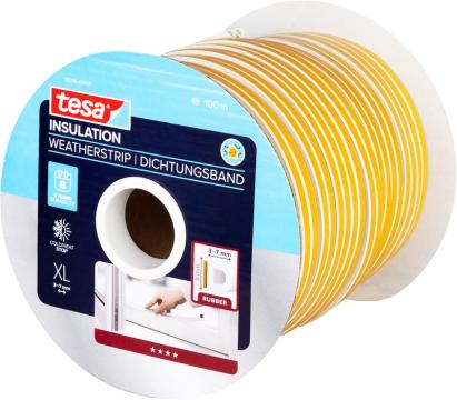 Bandă de etanșare Tesa tesamoll profil D, 3-7 mm, maro, 100 m