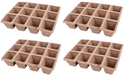 Sadbovač Strend Pro Herrison P1002, papierový, 12 priesad, bal. 4 ks, 210x170x45 mm