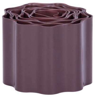 Bordură pentru gazon Strend Pro Garden, plastic maro, 100 mm, 9 m