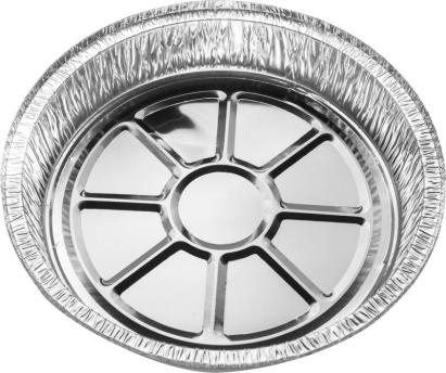 Set 3 tăvi rotunde din aluminiu pentru grătar MagicHome, 23 x 4,8 cm