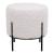 Pouf House Nordic Alford din piele artificială de miel, alb, 38x45 cm