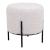 Pouf House Nordic Alford din piele artificială de miel, alb, 38x45 cm