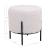 Pouf House Nordic Alford din piele artificială de miel, alb, 38x45 cm
