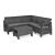 Set mobilier de grădină Curver Corfu Relax grafit cu perne gri