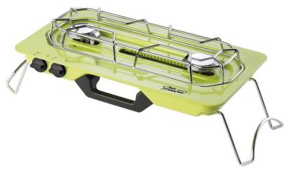 Aragaz de camping Meva Move cu 2 arzătoare, piezo și mâner