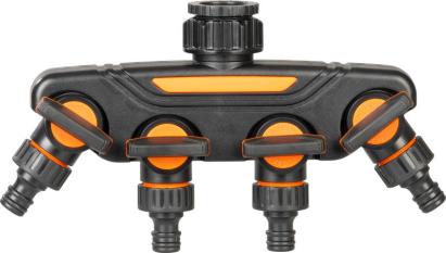 Distribuitor furtun grădină 4 căi cu robineți Strend Pro Garden