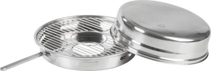 Set grătar pe gaz MagicHome din inox, 33 cm, cu capac