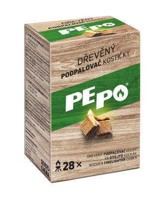 Podpaľovač PE-PO®, drevný, 28 ks, rozpaľovač na gril, kachle, krby, pece