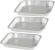 Set 3 tăvi din aluminiu pentru grătar MagicHome 32,7x26,9x4 cm