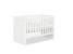 Set mobilier camera bebe Klups Amelia alb cu patut, comoda, dulap si saltea