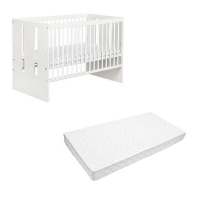 Pătuț bebe Klups Paula alb 120x60 cm cu saltea cocos 10 cm