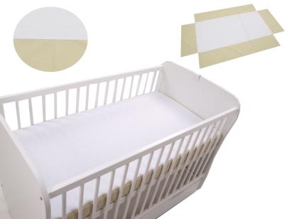 Cearceaf pentru bebelusi Klups fara elastic, bej, 120x60 cm, bumbac 100%