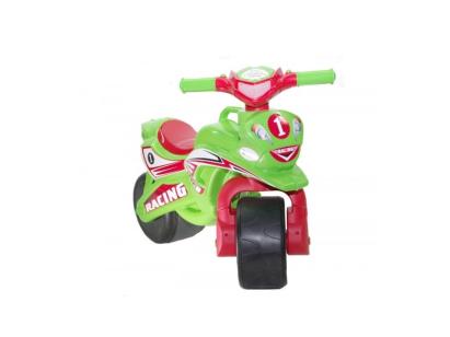 Motocicletă de împins pentru copii MyKids Racing verde-roșu